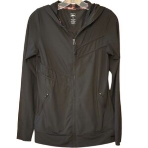 REI Womans Gray Green‎ Zip Hooded Jacket With Braided Detail Size Small